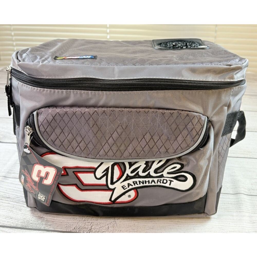 Vtg 90s NASCAR Collectible Dale Earnhardt #3 Shoulder Cooler With Drink Holder